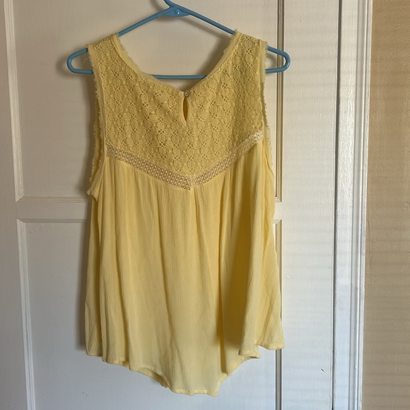 Pale yellow Democracy tank top size L - Picture 5 of 7